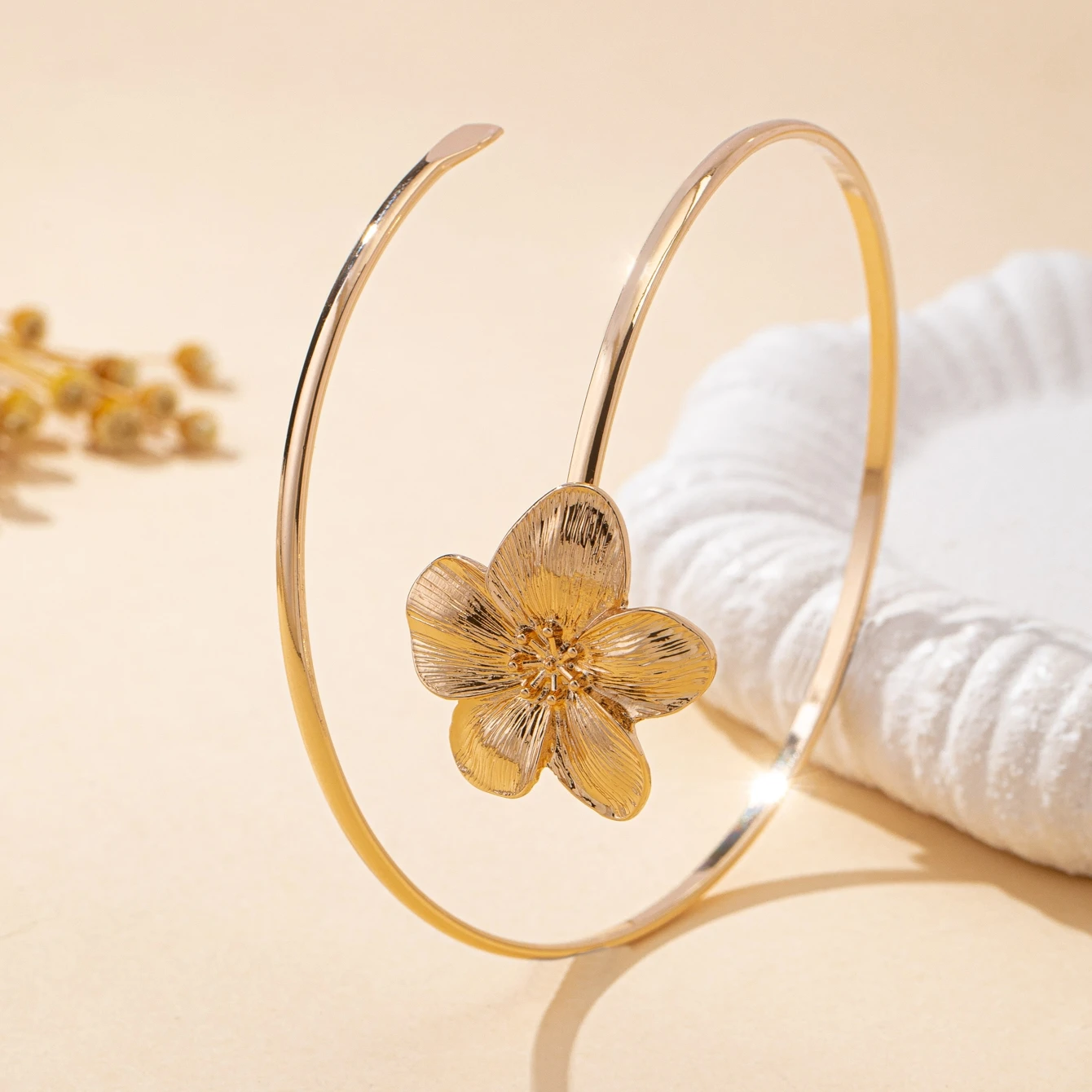 سوار ذراع نسائي، سوار ذراع نسائي بسيط مزين بالزهور، مناسب للارتداء اليومي وملابس الولائم