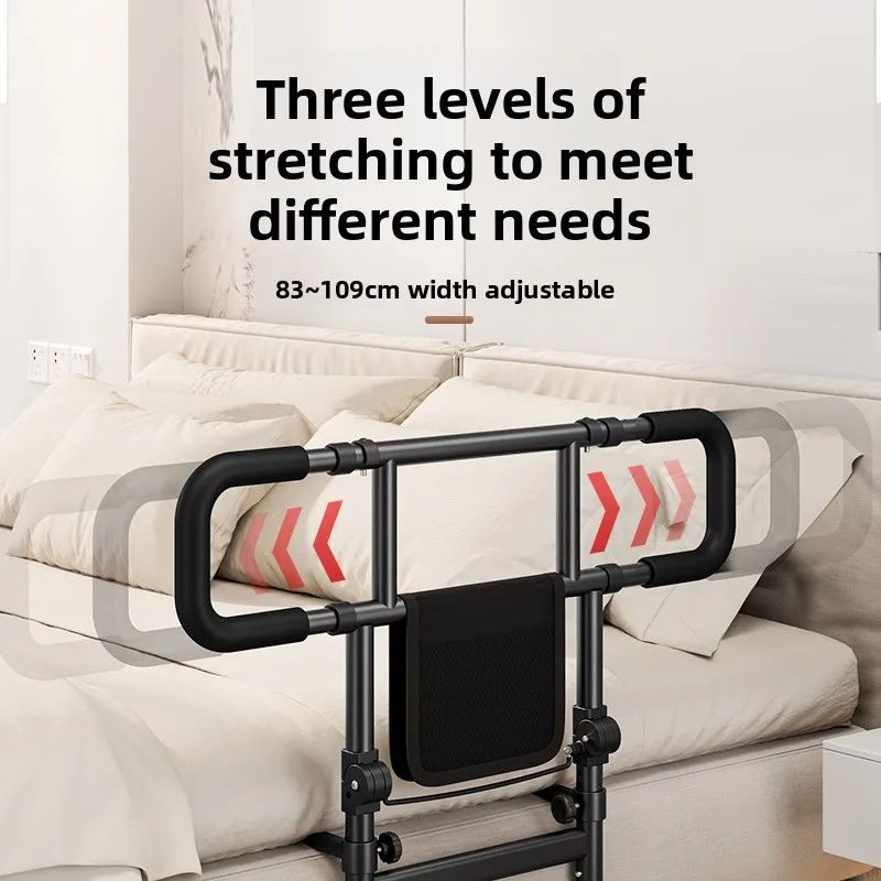 

Foldable Bed Safety Rail, Adjustable Height Elderly Assist Handle, Non-Drilling Bedside Guardrail, Fall Prevention Support‌
