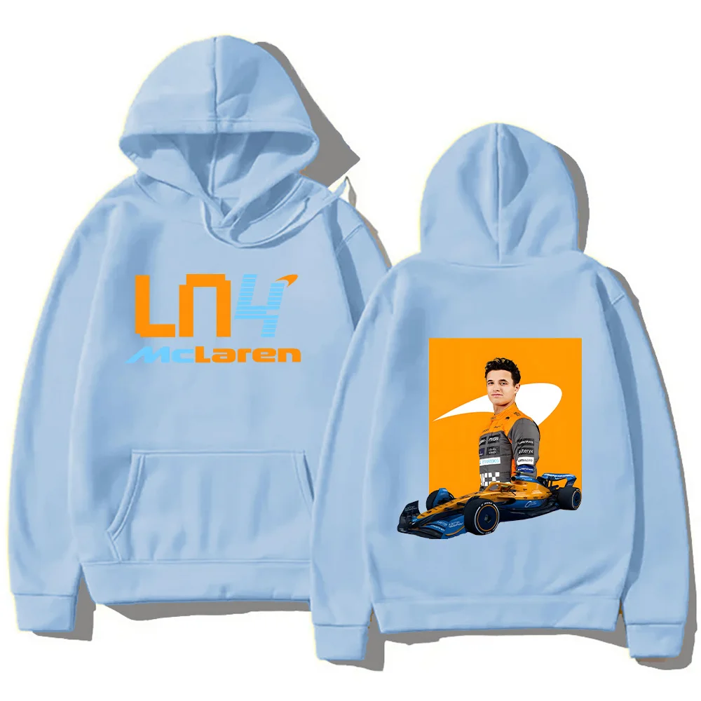 Lando Norris 4 Hoodies F1 Children Sweatshirts Racing Fans Clothing Cool Boys Girls Pullovers Creative Two Sides Windproof Hoody