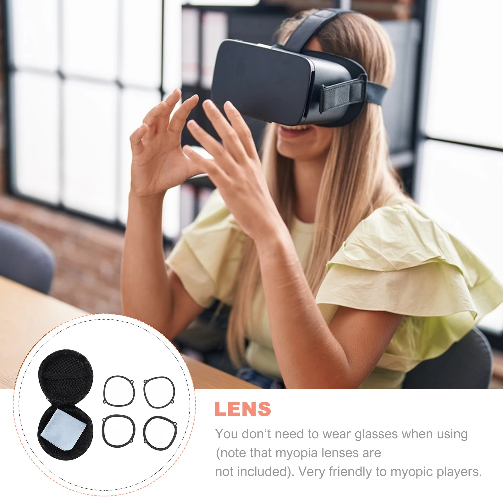 

Durable Anti Blue Light Lens for Quest2 0 Degree Eye Protector Vr Accessories Premium Material Gaming Friendly Myopic