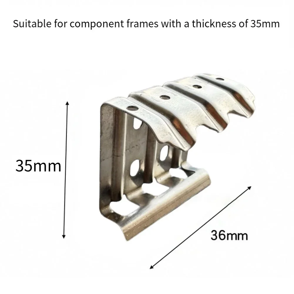 50pcs 30/33/35mm Solar Panel Water Drainage Clips Photovoltaic Modules Cleaning Clips Stainless Steel for Drain Water Guide Clip