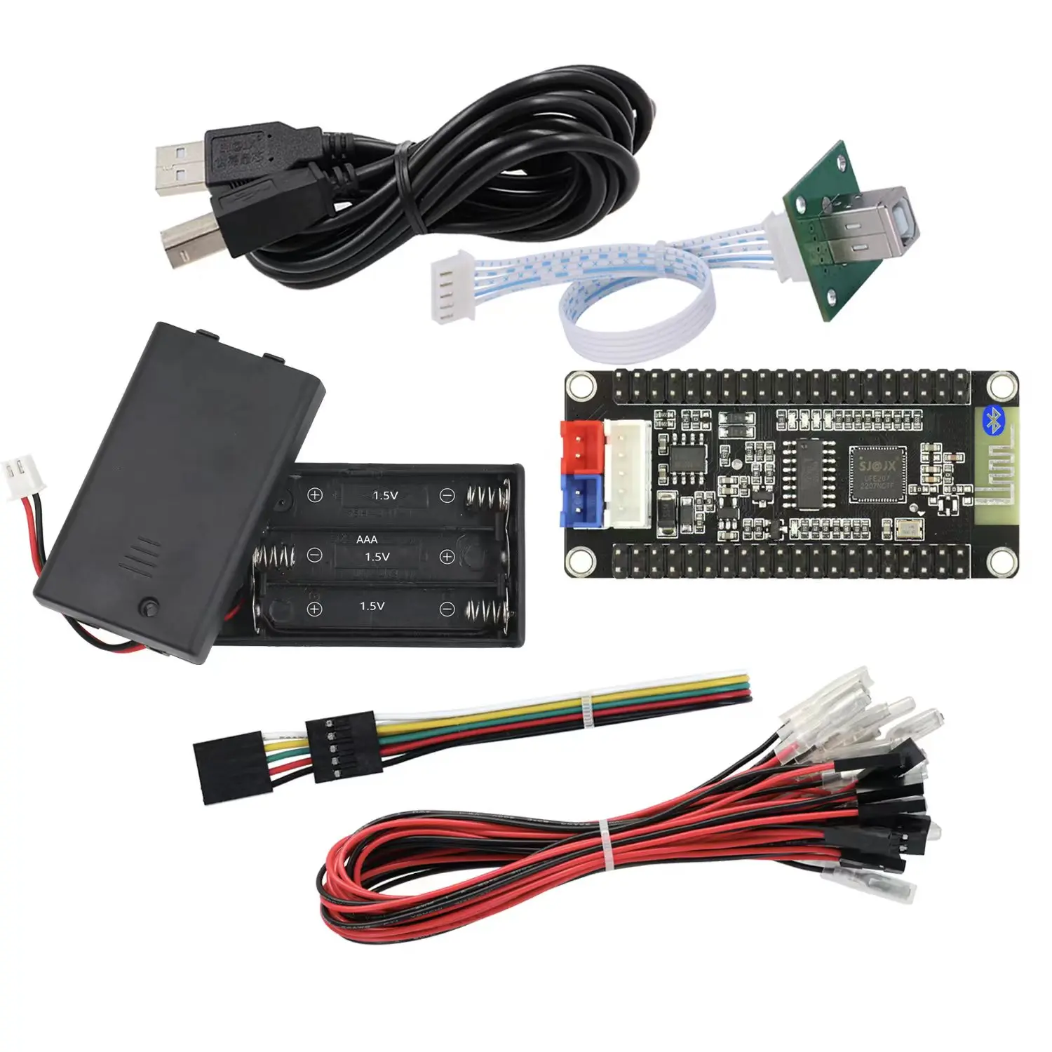 NEW Bluetooth Encoder Pcb Arcade Joysticks Zero Delay USB encoder board connected to ps4 ps3 pc raspberry pi & with power box