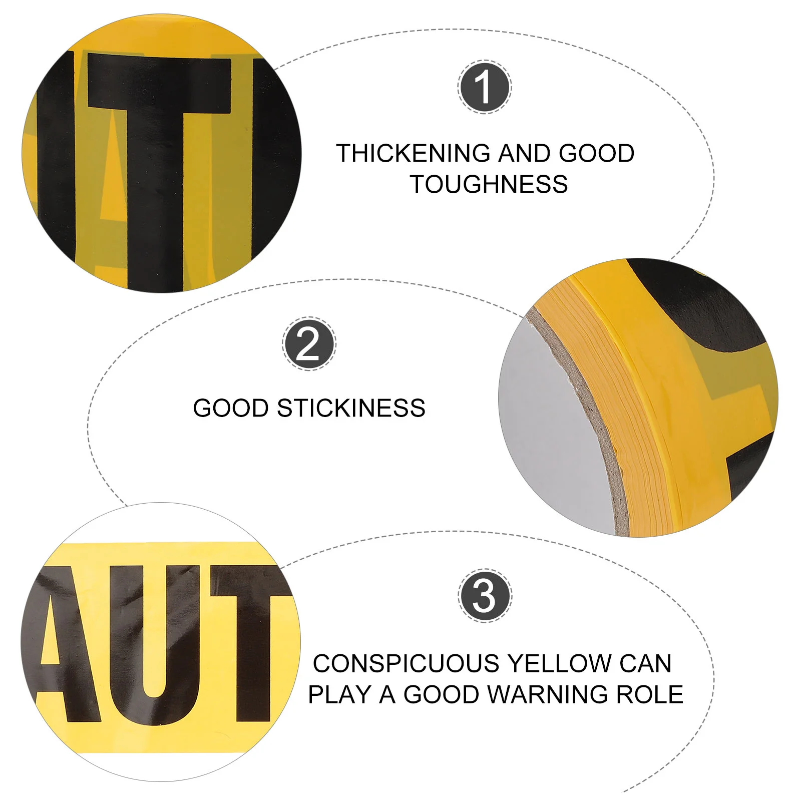 Hazard Tape for Floor Marking Danger Warning The Caution Party Decorations Adhesive Yellow