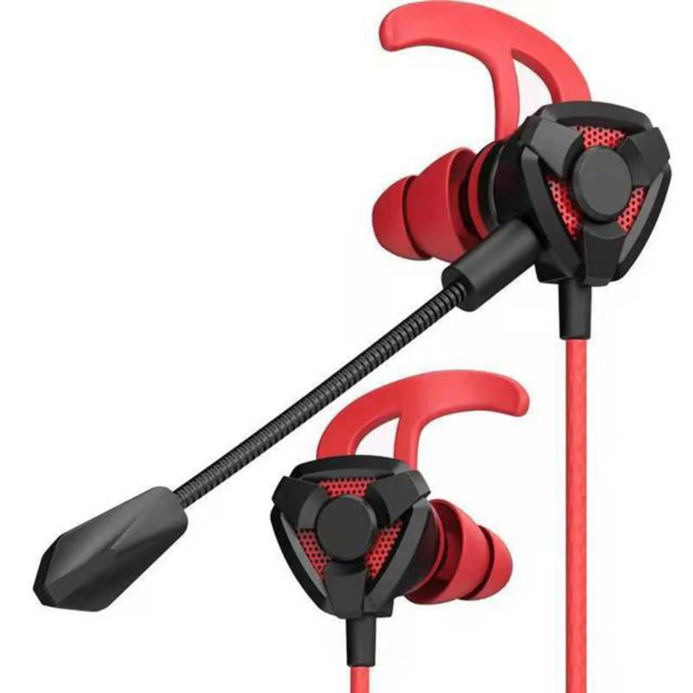 Wired E-Sports Gaming Headset com microfone, uso com Csgo, In-Ear, telefone móvel, computador