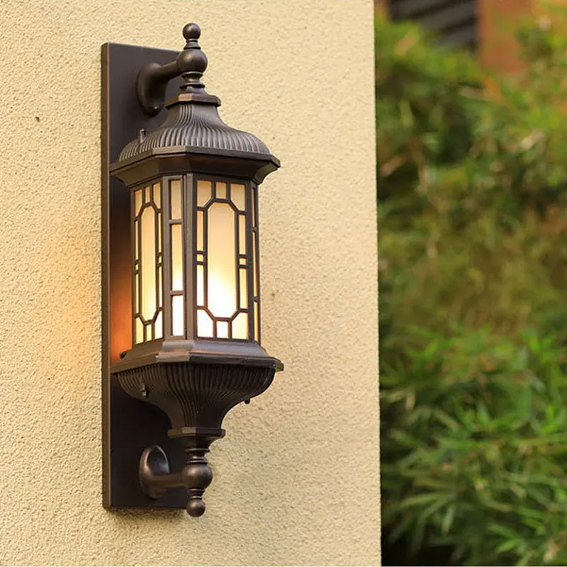 New Chinese Style Wall Lamps Courtyard House Gate Balcony Waterproof Lighting Retro Villa Garden Aisle Loft Porch Lights Fixture