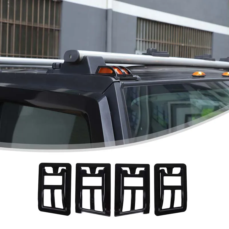 

For Hummer H2 2003-2010 ABS black car roof side lampshade decorative sticker car exterior protection accessories