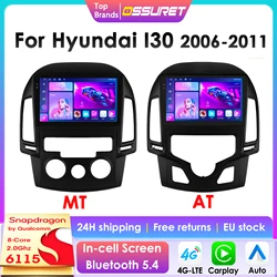 2Din Carplay Android Autoradio Voor Hyundai I30 i30 AT MT 2006-2011 Auto Multimedia Speler Navi GPS Autoradio 4G-LET RDS 6115