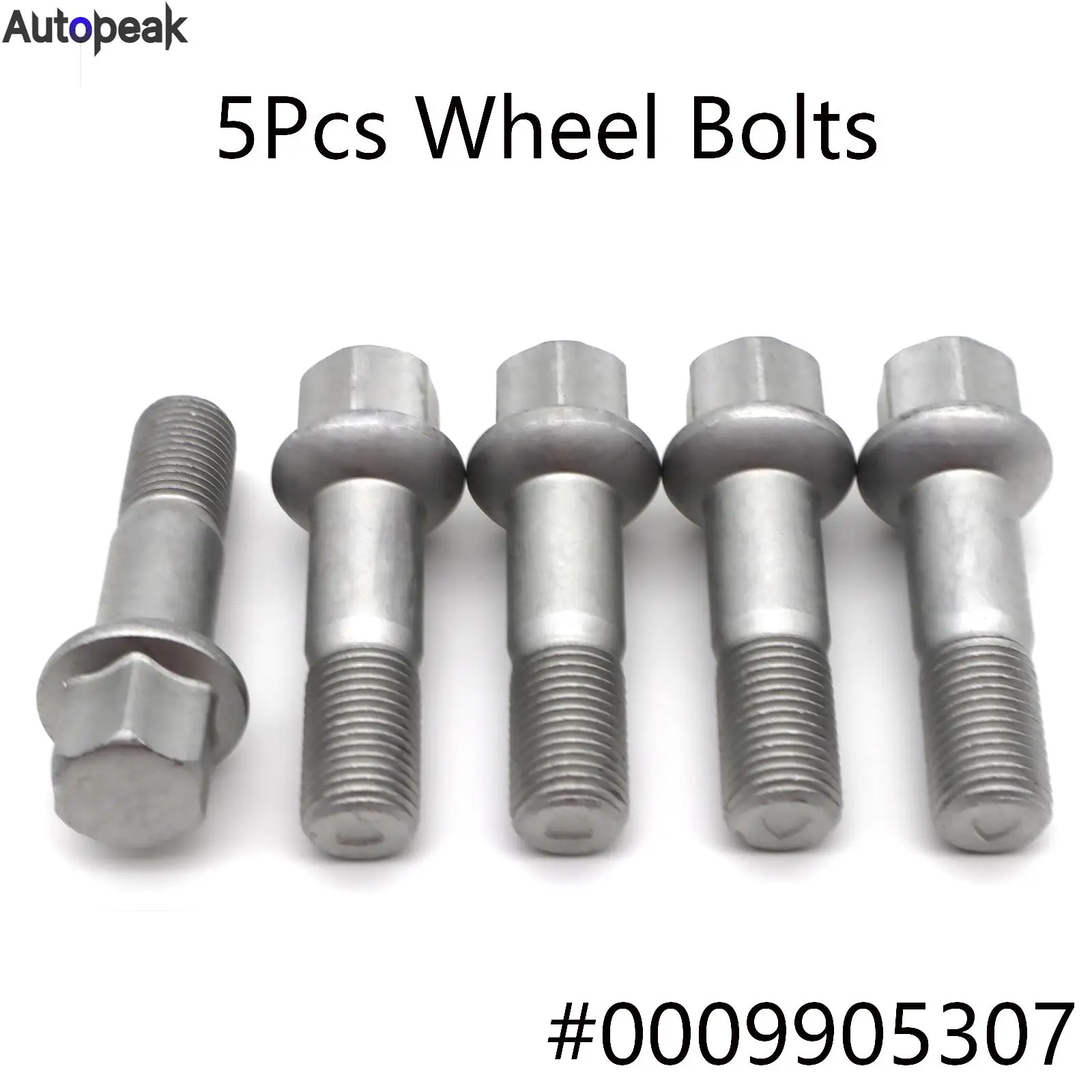 5pcs For Mercedes Benz W220 W204 W164 W251 ML550 S500 GLK350 S550 Car Wheel Lug Bolts Nuts M14 x 1.5 0009905307 Truck Tyre Parts