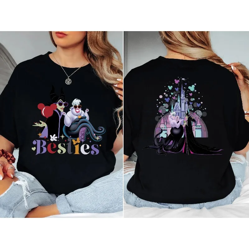 قميص أفضل صديق من Maleficent and Ursula، قميص أفضل صديق لـ Disney World Evil، قميص أفضل صديق للزوجين، قميص سفر ديزني
