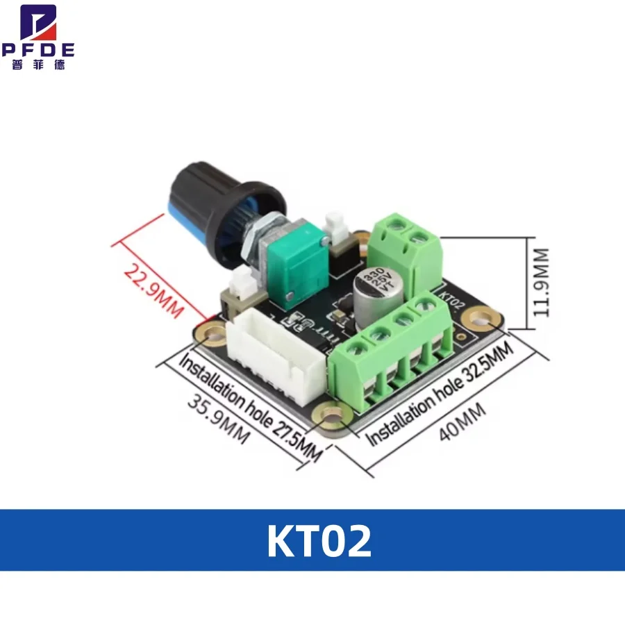 KT02 Stepper Servo Motor Controller, Pulse Generator, Knob Rotation, Stepless Speed