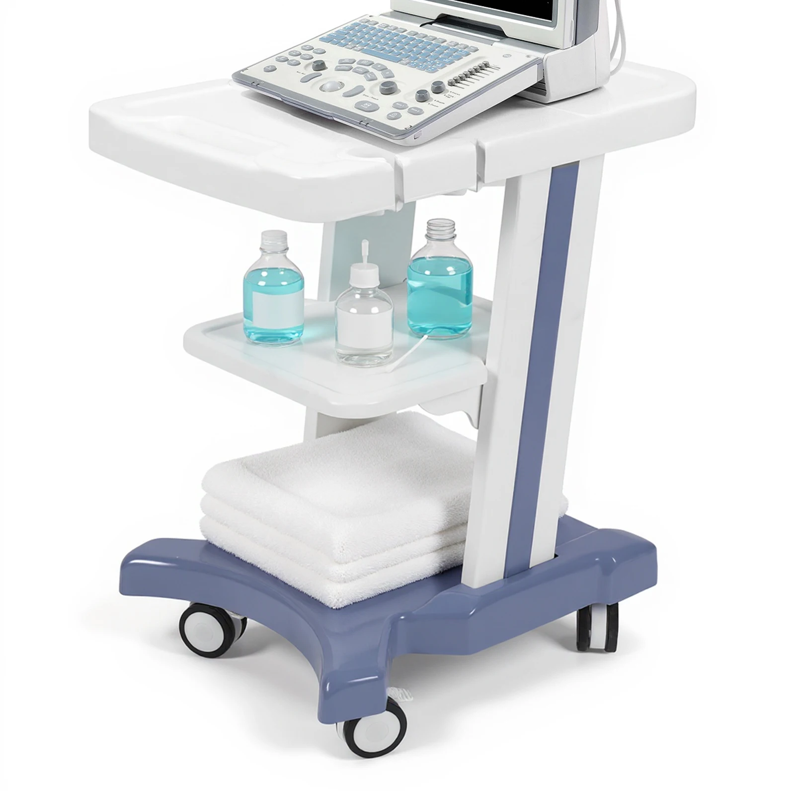 รถเข็นอเนกประสงค์เคลื่อนที่สำหรับงานทางการแพทย์ พร้อมล้อ รถเข็นอัลตราซาวด์เคลื่อนที่ รถเข็นเก็บอุปกรณ์เสริมความงาม รถเข็นอเนกประสงค์แบบมีล้อสำหรับโรงพยาบาล