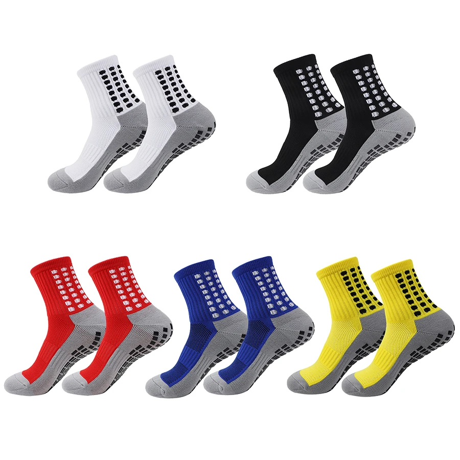 Calcetines antideslizantes de fútbol para hombre y mujer, medias deportivas antideslizantes con fondo de silicona, para deportes al aire libre, 5 pares, novedad