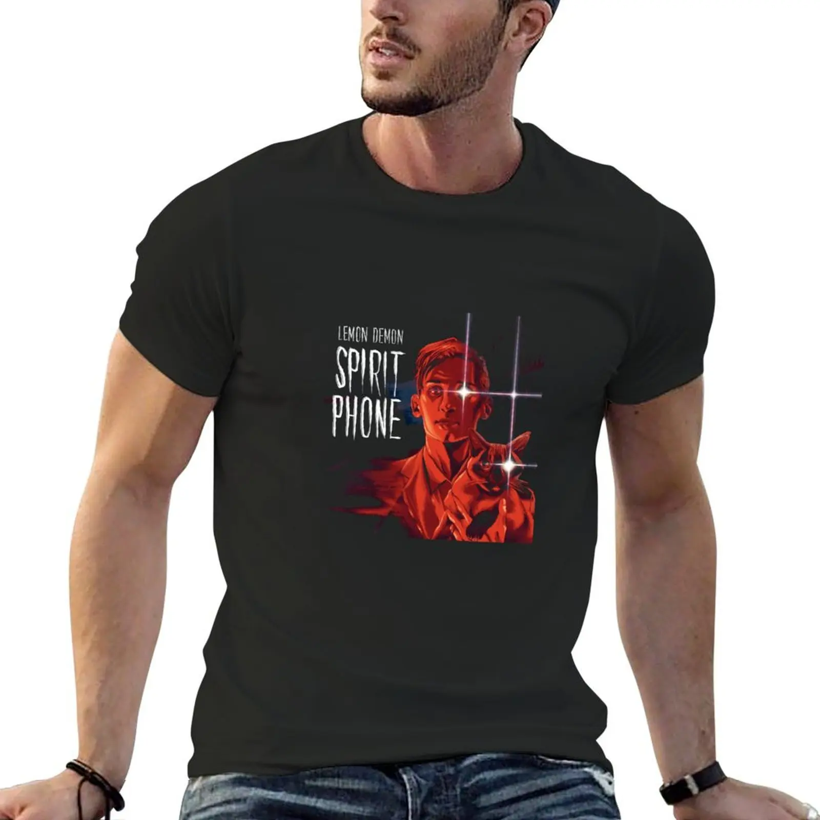 

Lemon demon spirit phone T-Shirt anime quick-drying t shirt for men