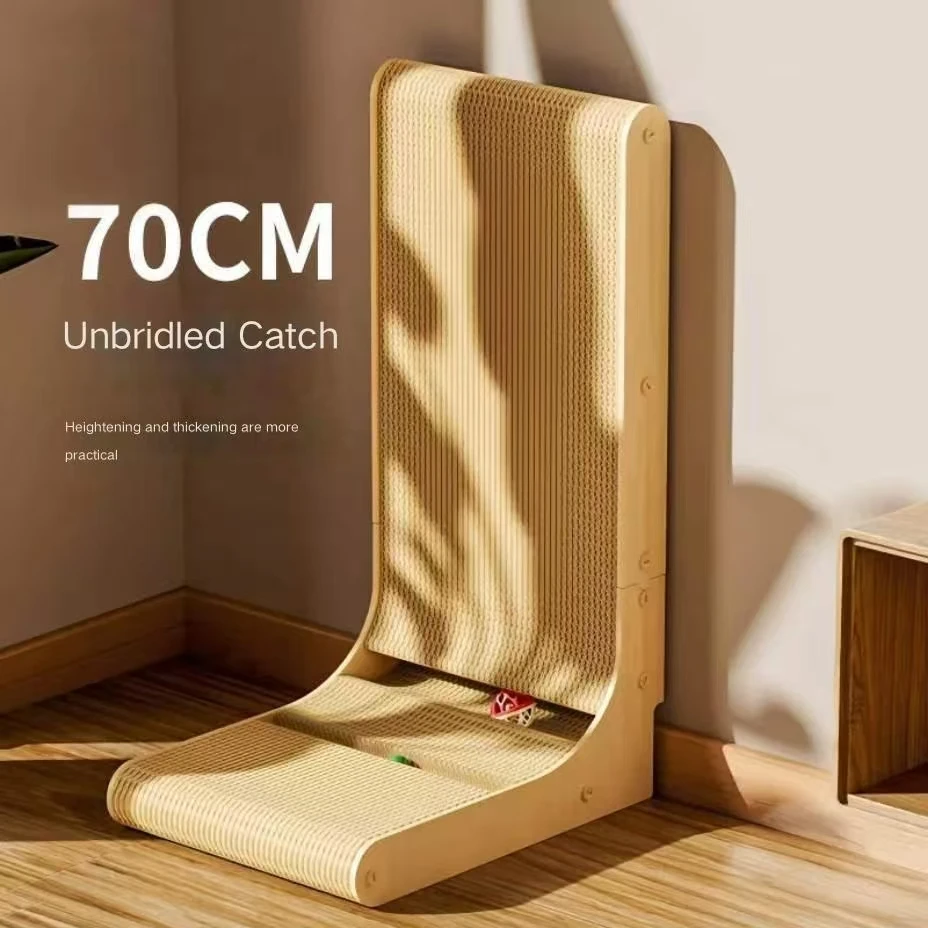 I type cat scratch board wear-resistant, not easy to chip vertical wall cat claw board cat nest integrated corrugated paper cat