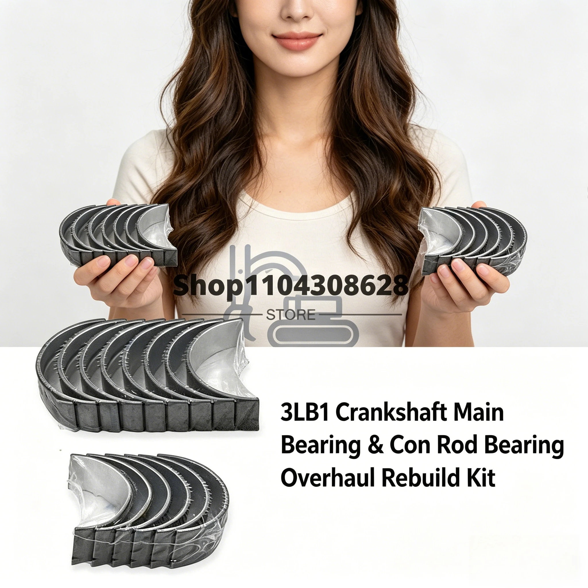 

3LB1 Crankshaft Main Bearing & Con Rod Bearing Overhaul Rebuild Kit