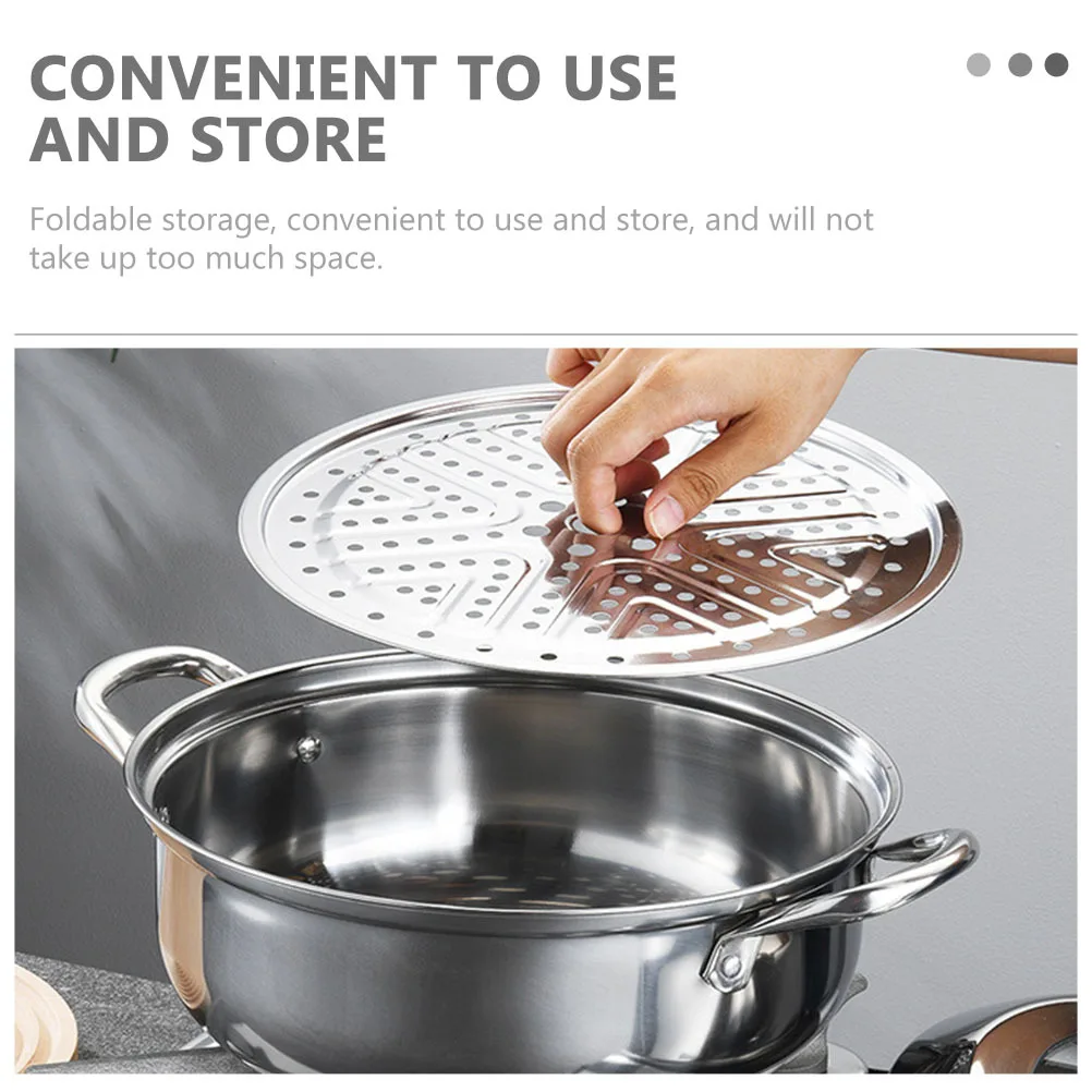 

Stainless Steel Steamer Pot Heavy Duty Large Capacity Kitchen Steamer Multi-Functional Food Cooking Pot Steam Basket