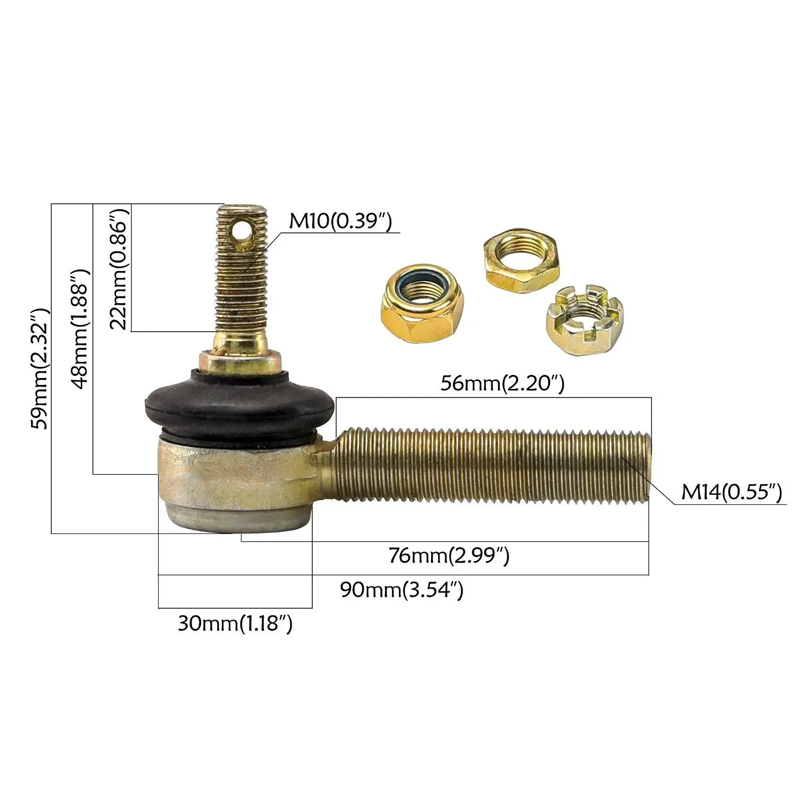 TDPRO 4 Stud Wheel Hub Front knuckle Spindle+Brake Caliper ATV Quad Big Bull Go Kart