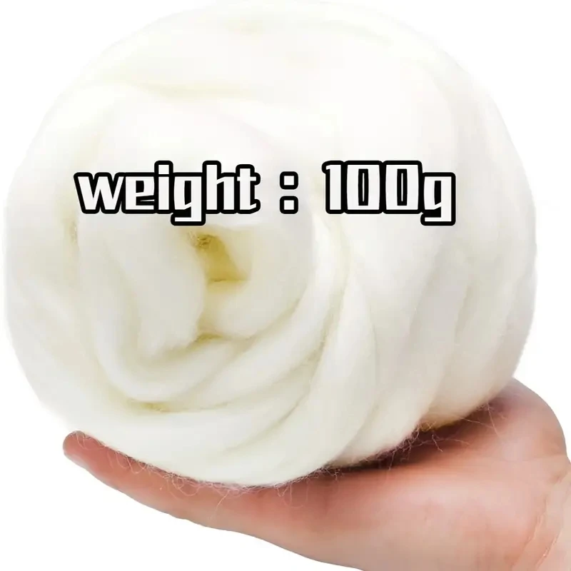 Zestaw do filcowania igłą: Włóczka mieszana 100g, Wełna do filcowania igłą, Wełna barwiona ręcznie, Włóczka z mieszanki merino i naturalnej wełny.