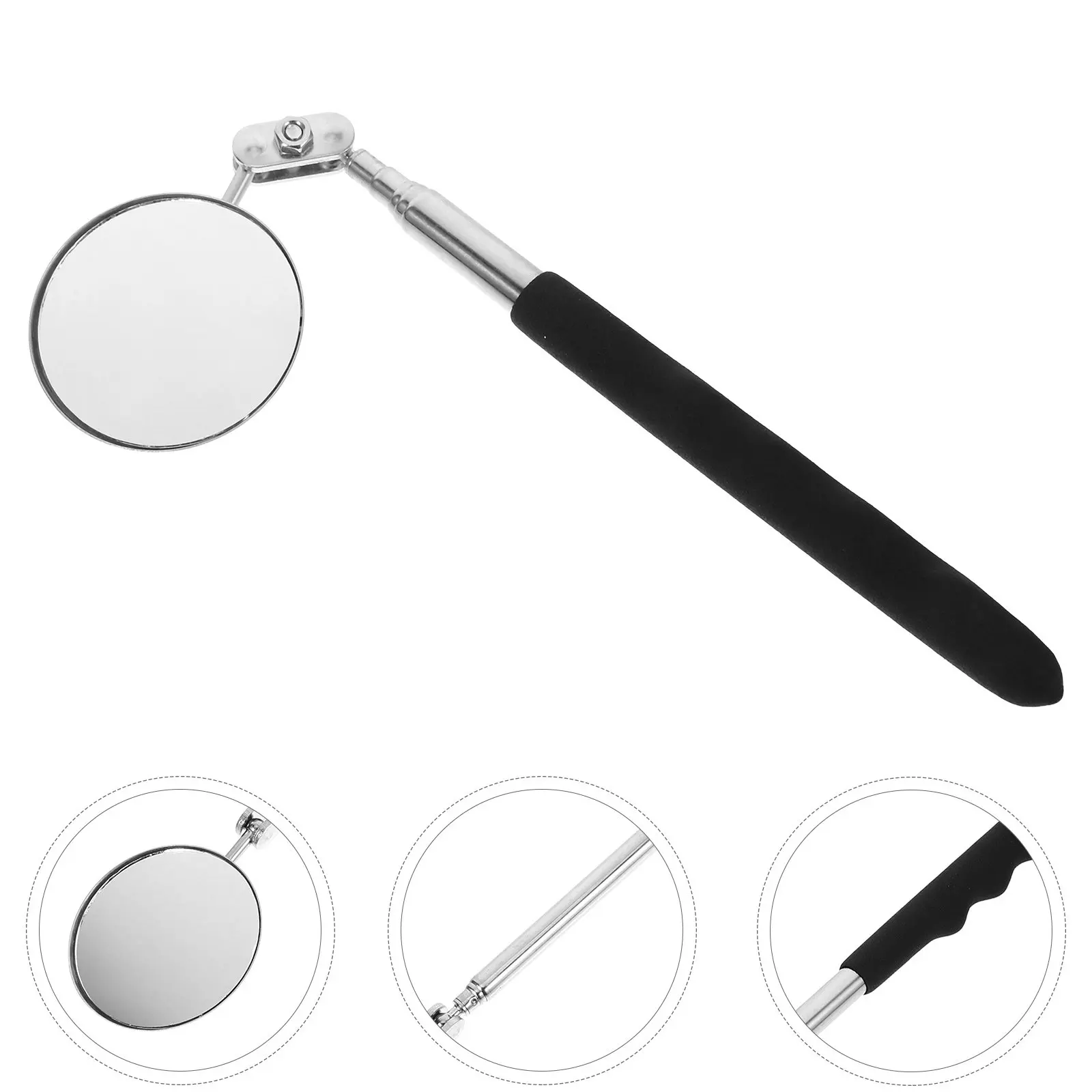 

Telescoping Inspection Mirror for Car Bottom Flexible Extendable Tool Adjustable Rubber Grip Vehicle Repair Maintenance Auto