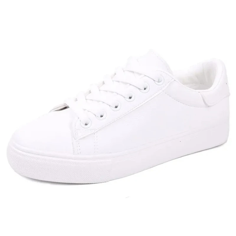 Women\'s Vulcanize Shoes Fashion Shoes  Spring New Casual Classic Solid Color PU Leather Shoes Women Casual White Shoes Sneakers