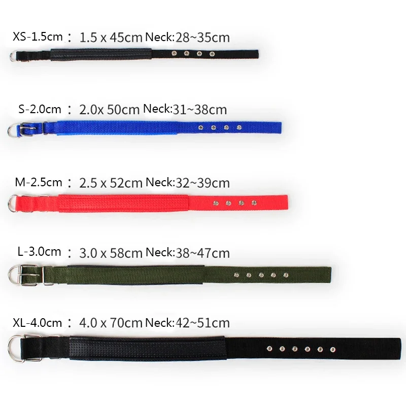 Durable Padded Puppy Big Dog Collars for Small Large Dogs Adjustable Nylon Collar Pet Accessories Greyhound Wheeling Supplies