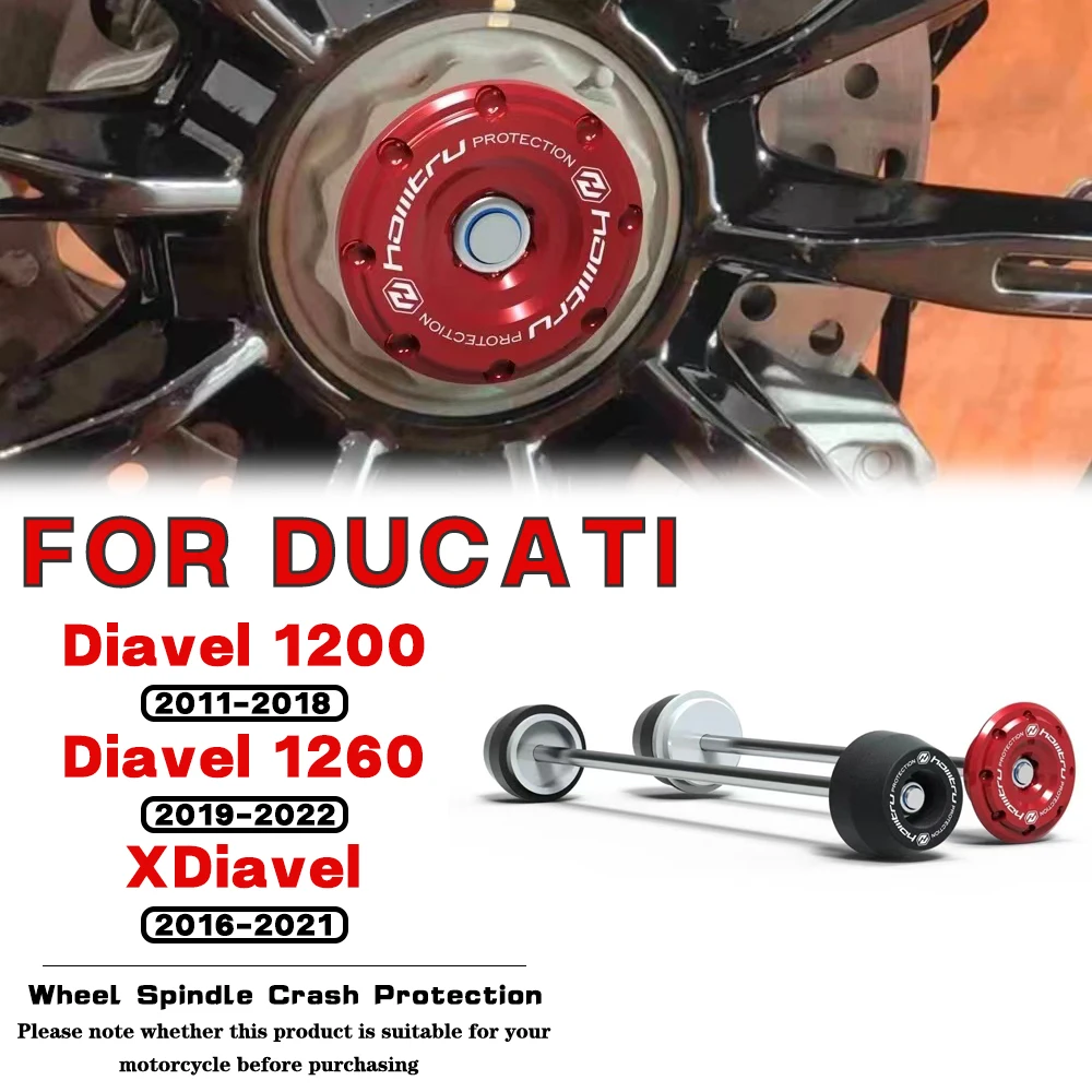 

For DUCATI Diavel 1200/strada/Carbon 1260/S XDiavel 2011-2022 Motorcycle Accessories Front Rear Wheel Spindle Crash Protection