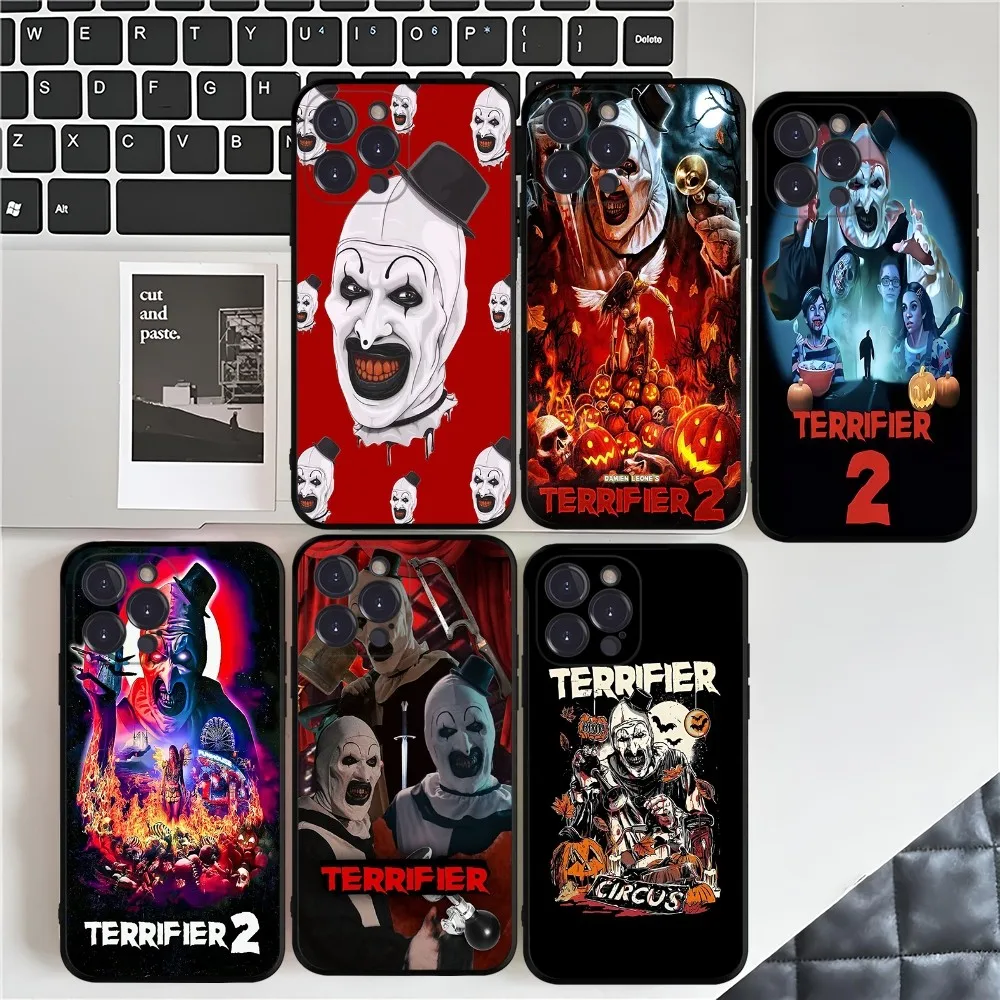 Horror Movie T-Terrifier Phone Case For IPhone 16 15 14 11 12 13 Mini Pro XS Max Cover 6 7 8 Plus X Funda Shell