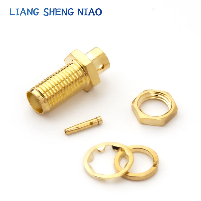 SMA-KB3 external thread inner hole welding RG402/RG141/SFX50-3 semi flexible wire SMA female connector