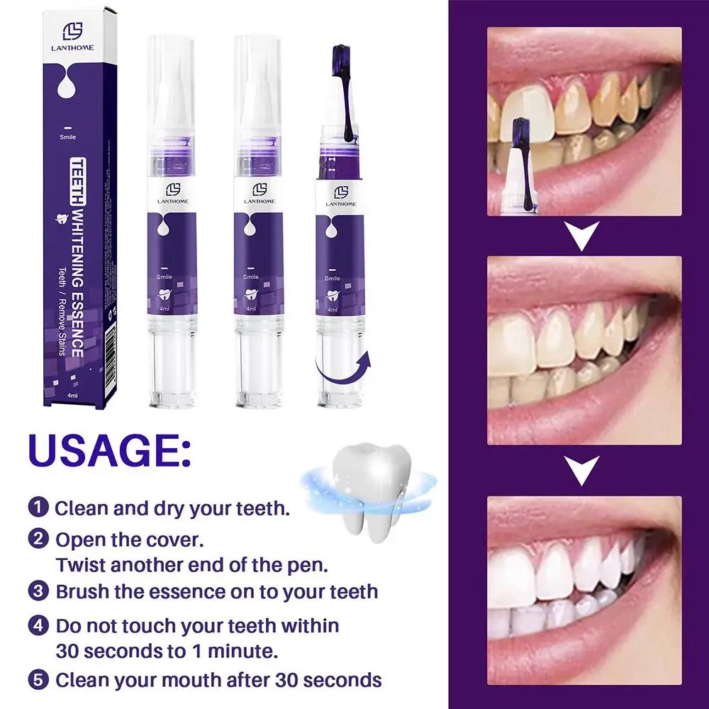 Roxo Whitening Creme Dental Pen, remover a fumaça do dente, manchas de chá, Color Corrector, Lápis, Professional Dental Whitening Tool, V34