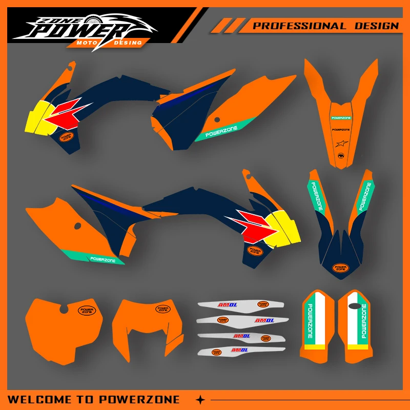 

Powerzone Graphics For KTM 2013 2014 2015 SXF SX 2014 2015 2016 EXC EXC-F Decals Stickers Motorcycle Background Custom 05