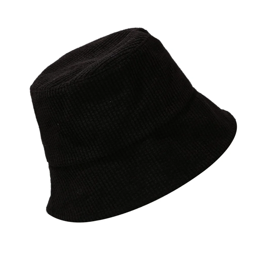 Corduroy Fisherman Hat Unisex Simple Bucket Cap Autumn Winter Warm Outdoor Daily Wear Fashionable Versatile All-Match Hat