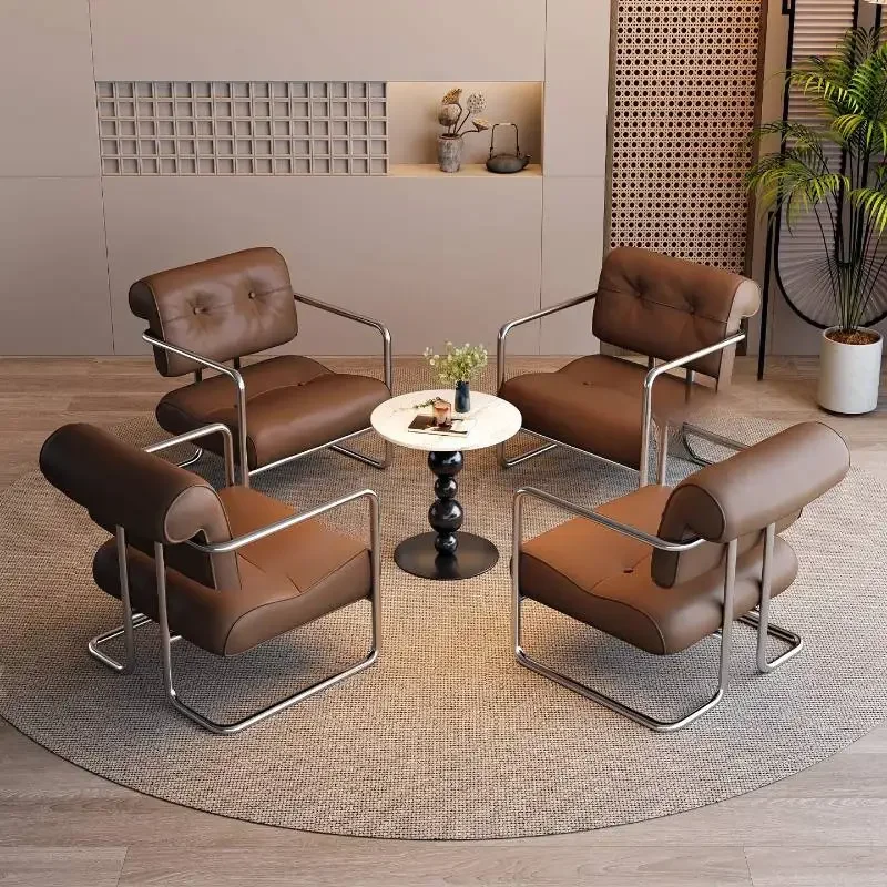 Upholstered Decorative Living Room Chairs Ergonomic Comfortable Sleek Living Room Chairs Chaise Confort Household Furniture