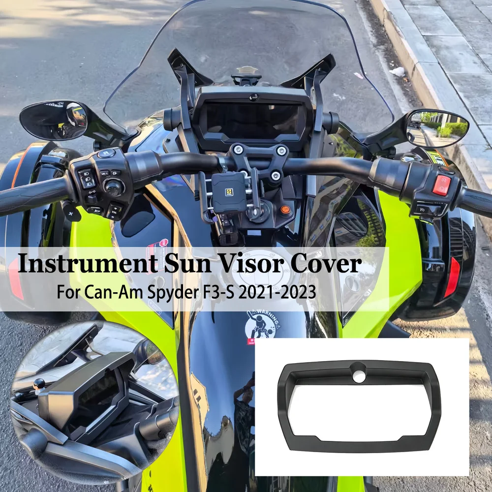 Accesorios para motocicleta, cubierta protectora antideslumbrante para el tablero de instrumentos, visera solar para Can-Am Spyder F3-S 2021-2023 2022