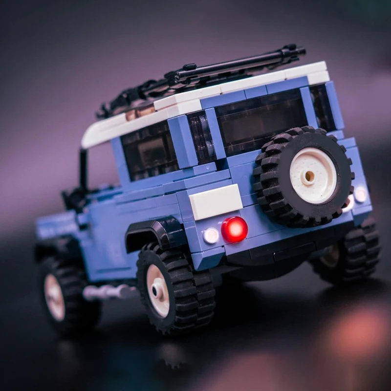 Car Model MOC Building Bricks Defender 90 Classic Retro Road Vehicle Modular Technology Gift Holiday Assemble  Suit Toys
