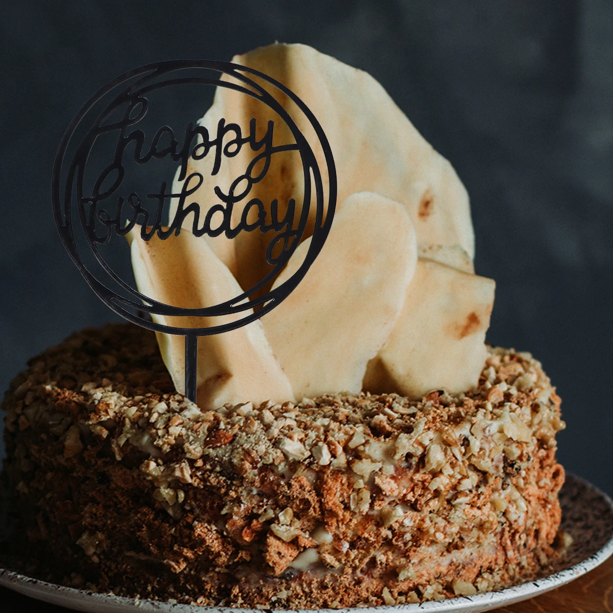 

Birthday Cake Insert Acrylic Picks Decoration Topper Happy Decorations Decorate