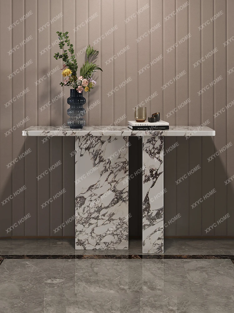 High-End All Bulgari Marble Porch Table Entrance Hall Wall French Style