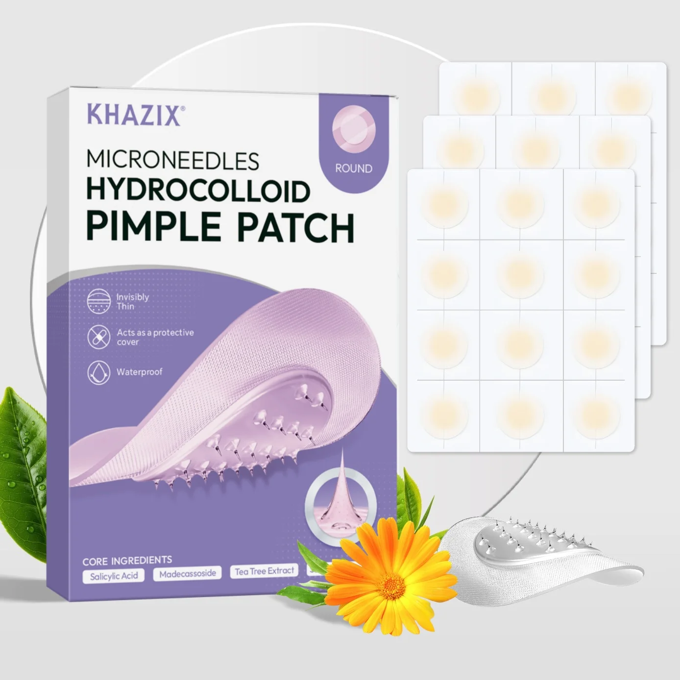 Overnight Micro-Dart Acne Patches - Dissolve Blemishes While You Sleep with Invisible Hydrocolloid Technology for AM Clear Skin.