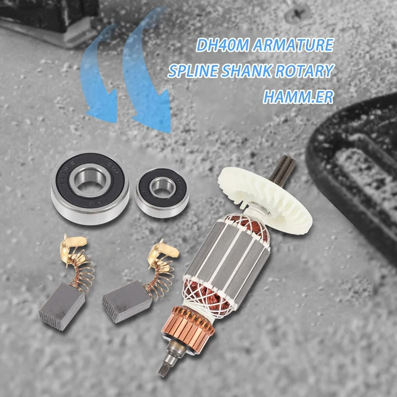 ¡Promoción! Recambio de anclaje de Rotor de 220V, martillo rotativo de vástago estriado para Hitachi 360591E DH40MRY DH40M DH40MR DH40SR DH40FR