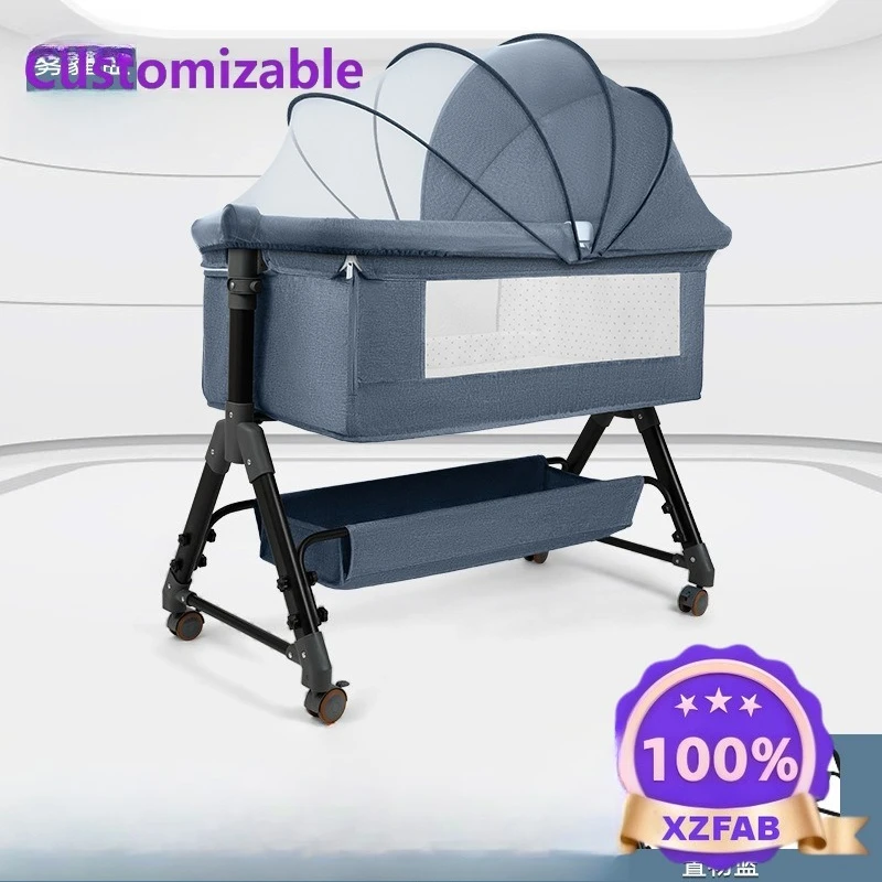 Factory Direct 2026 Outsole storage crib Mosquito-proof breathable baby sleep cradle European and American style crib cradle