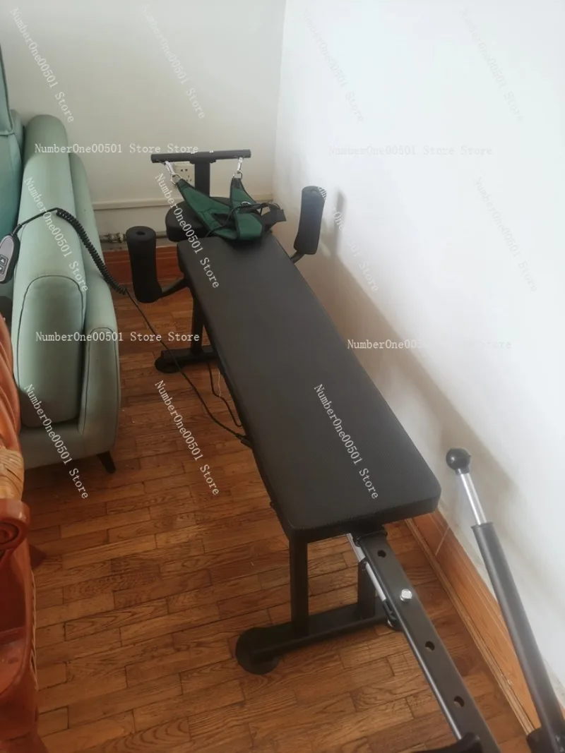 Electric traction lumbar spine household bed heightening pull hamstring fitness inverted artifact automatic cervical stretcher