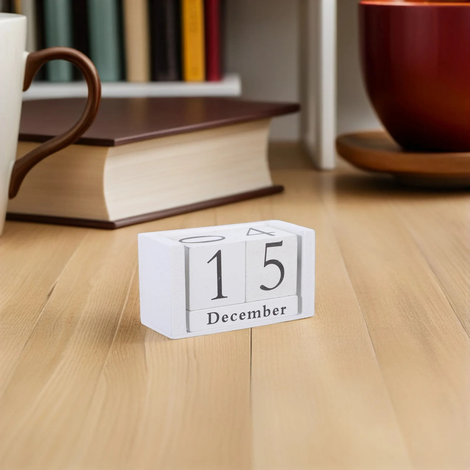 

Винтажный деревянный блок, вечный настольный календарь, многоразовый регулируемый дисплей месяца, даты, деревянный настольный календарь для офиса и дома