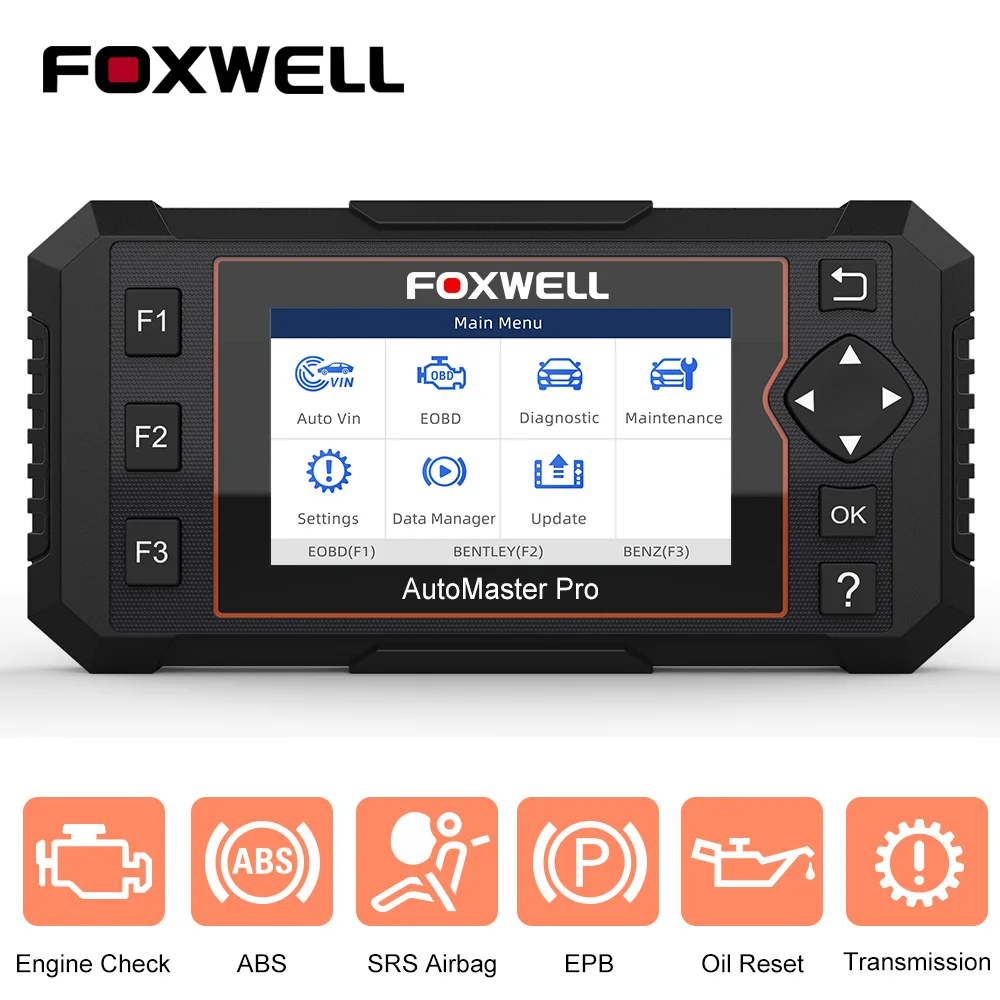 

FOXWELL NT614 Elite OBD2 Scanner Car Diagnostic Tool Code Reader 5 Reset Auto Engine ABS Airbag Transmission OBD2 Car Scanner