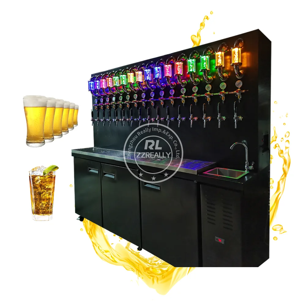 Automatic Electric 4 Tanks Fruit Juice Dispenser Machine Hot Cold Drink Beverage Dispenser Kegerator Beer Dispenser