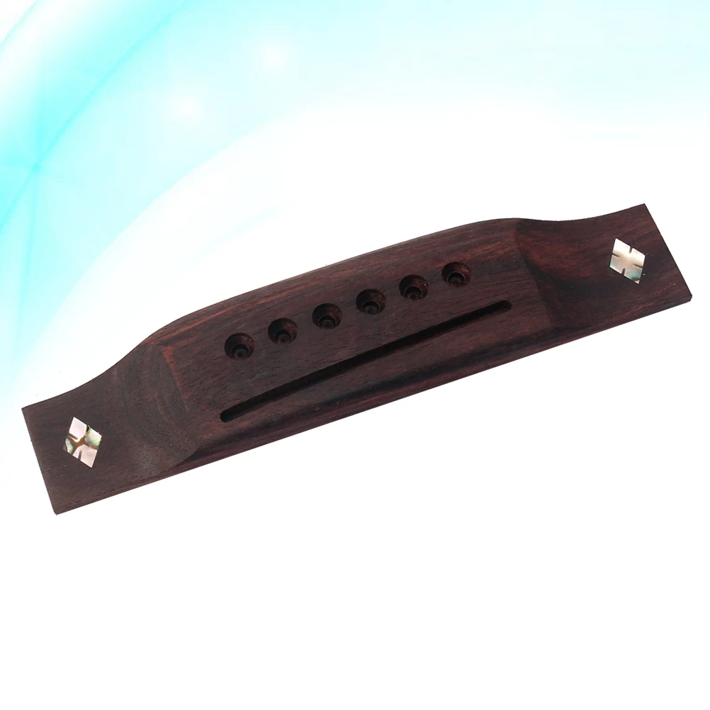 

Rosewood Guitar Bridge Acoustic Replacement 6 Strings Saddle Vintage Look Refined Material Performance Guitar Parts Accessories