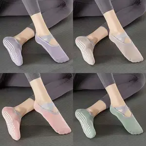 Breathable Anti-Surapante Yoga socks for women, bandage ankle, ballet dance, pilates sports socks, high quality, ladies 10 Main Sales Half Pilates - №3