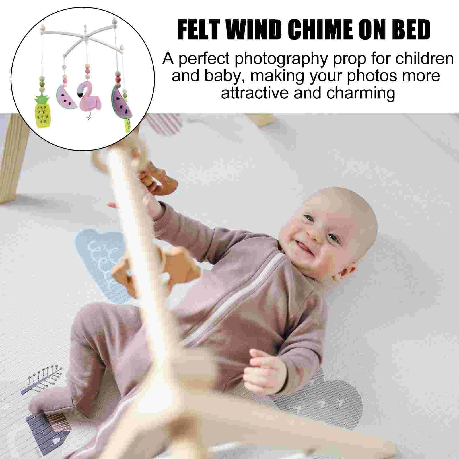 Toy Decor Bed Hanging Felt Wind Chimes Nursery Mobile Bedroom Ceiling Ornament Decorate Baby Accessory Crib