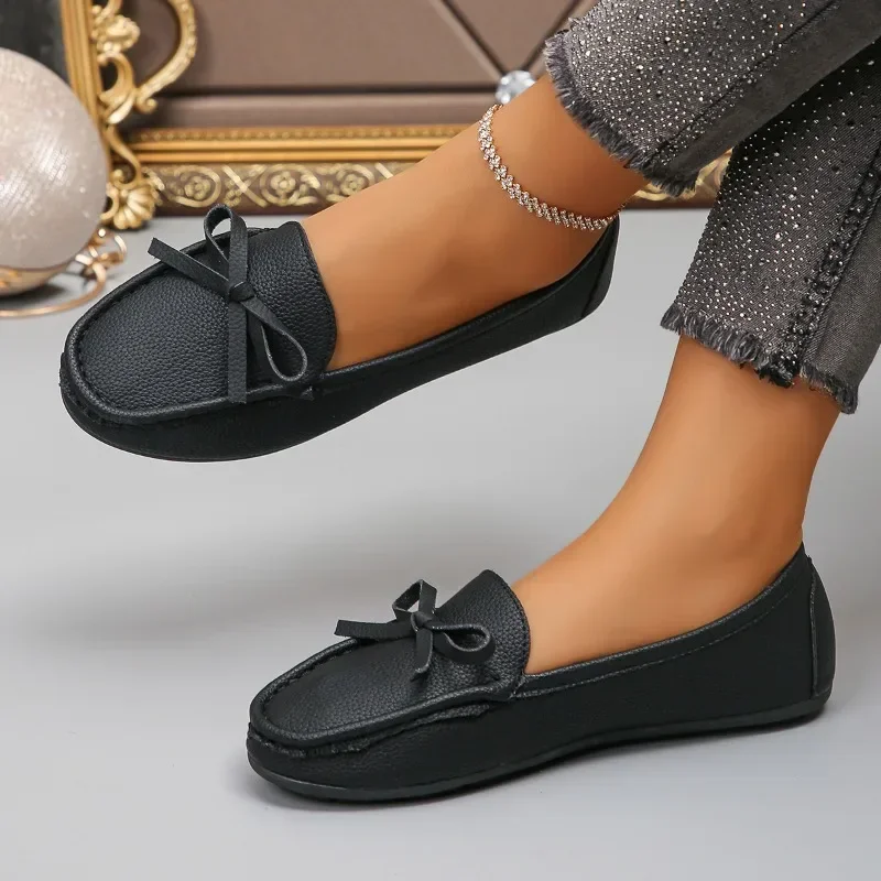 Women Shoes on Sale 2024 Hot Sale Loafers Casual Bean Flats Comfort Soft Women's Flats Fashion Shallow Bowknot Shoes Zapatos