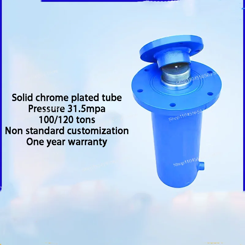 Hydraulic Cylinder 100 Tons 120t Heavy-Duty Bidirectional Hydraulic Cylinder Electric Manual Packing Press Flange Oil Top
