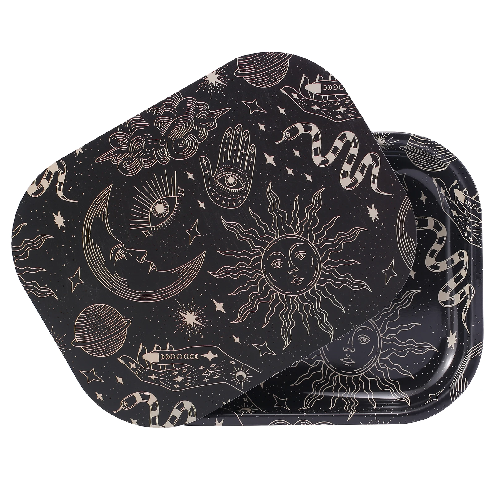 7" X 5.5" Metal Rolling Tray with PVC Soft Magnetic Lid Smoking Accessories - view 5