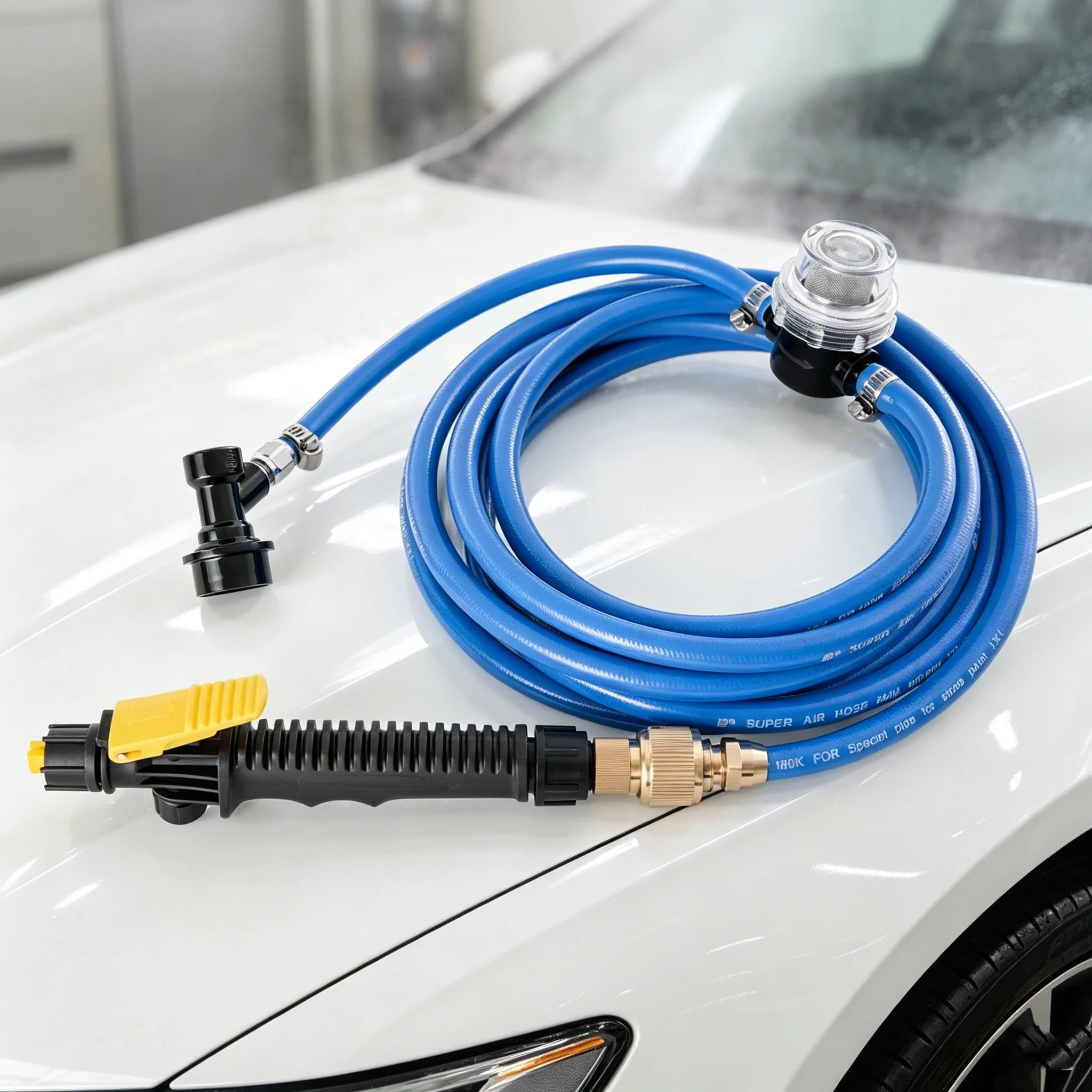 Replacement Spray Gun Kit with Hose Adjustable Nozzle for Car Wash Water Tank PPF Tool Window Tint Tool Car Film Tool